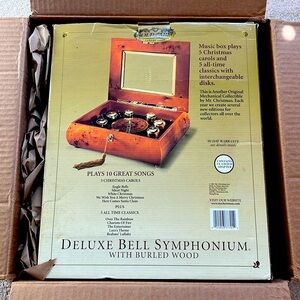 Christmas Deluxe Bell Symphonium with Burled Wood